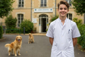 Jeune de 3ème devant un cabinet médical